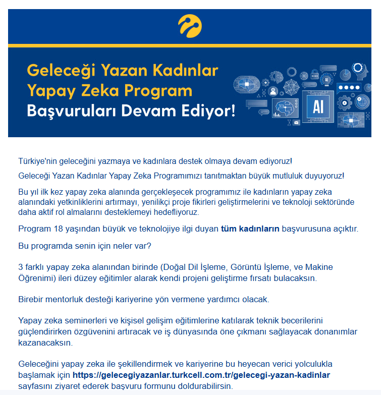 Turkcell benim kadın olmadığımı bilmiyor mu? Neden ben bu maili alıyorum? Mail içerisinde unsubscribe seçeneği de yok 😂