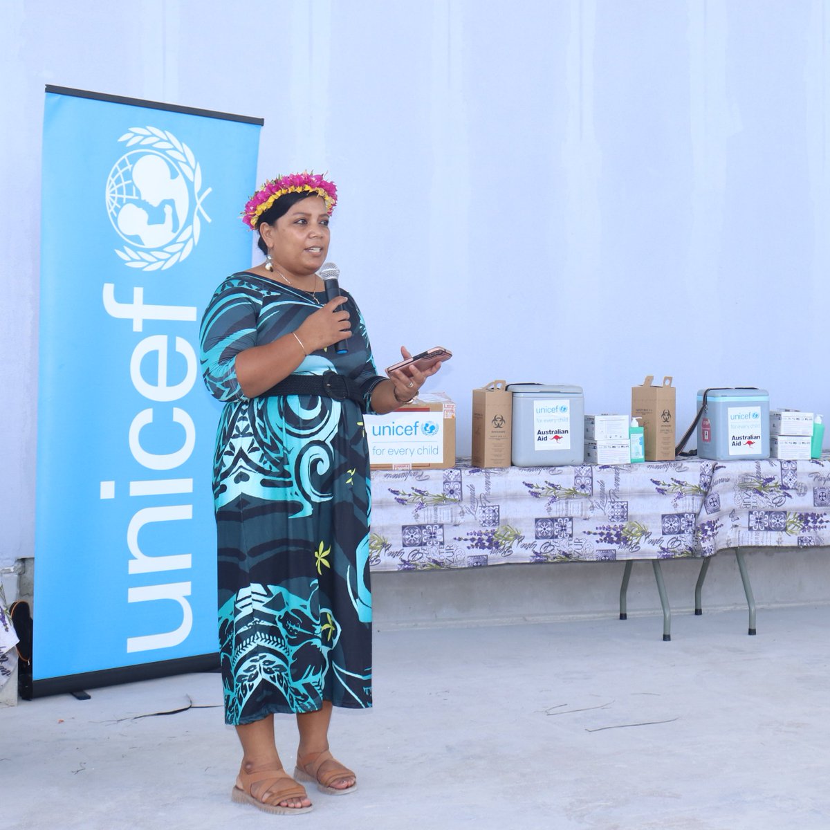 Vaccination = protection

Reren, 4, just received her first dose of the typhoid vaccine in Kiribati 🇰🇮

To help parents protect their children, UNICEF is working with the Ministry of Health and <a href="/dfat/">Department of Foreign Affairs and Trade 🇦🇺</a> to support health services.