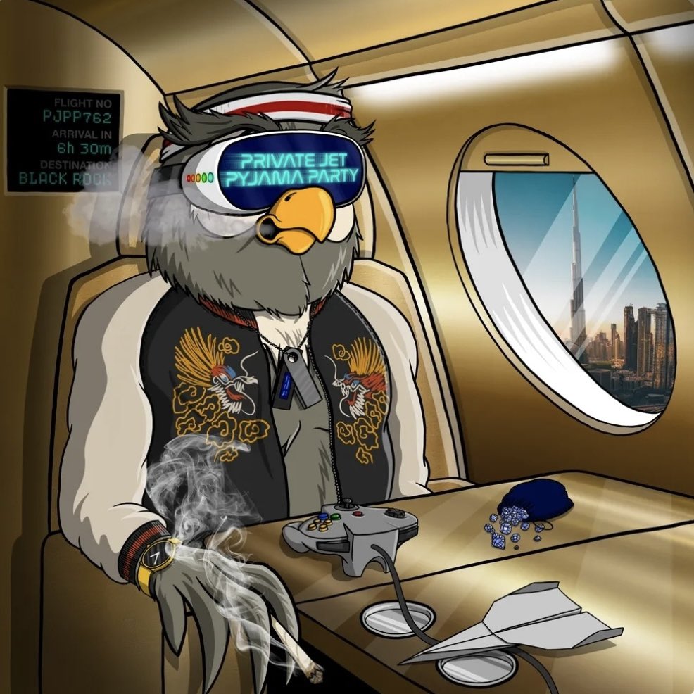 21 Million Bitcoins. 5,240 owls.
<a href="/pjpp_club/">Private Jet Pyjama Party</a>