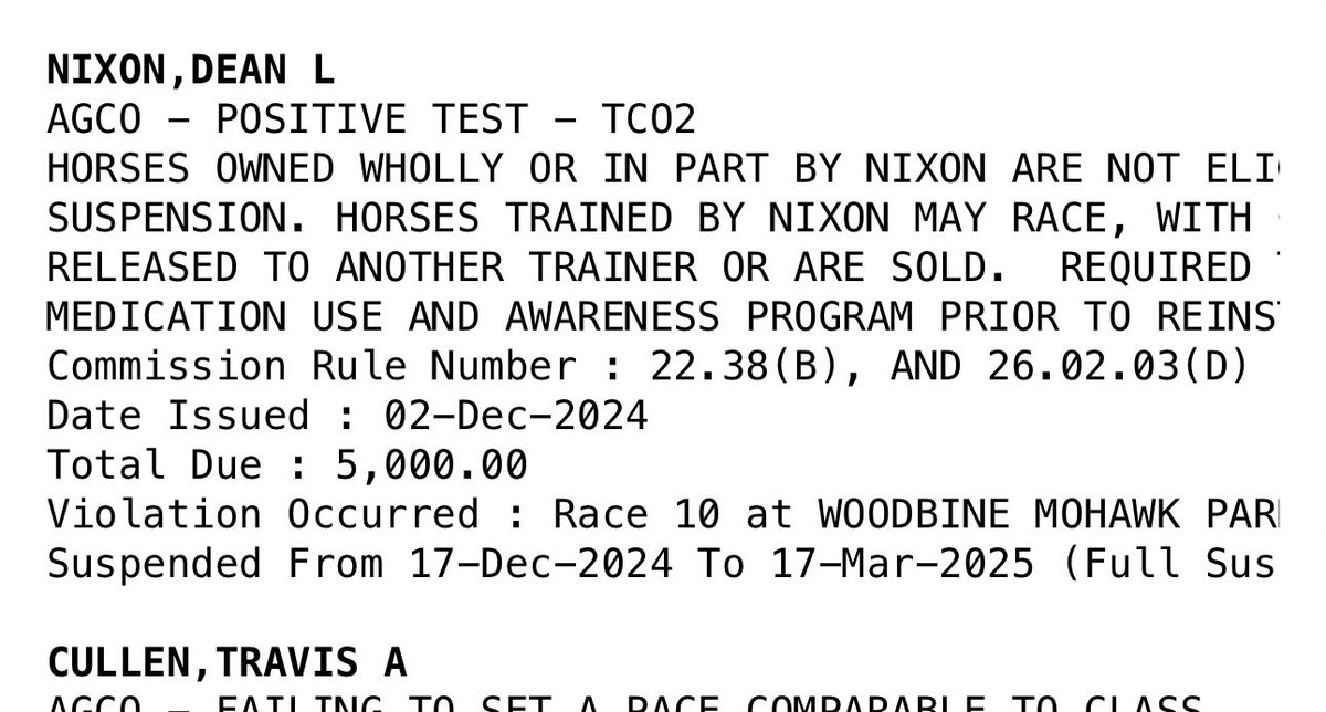 You can give a narcotic and get no days! 
Give baking soda get 6 months. Help me understand.
<a href="/AGCO_Racing/">AGCO Racing</a> 
Explain it to me like I have never been to the races. I am a special needs individual so go slow and no fancy words. I will wait for your reply.