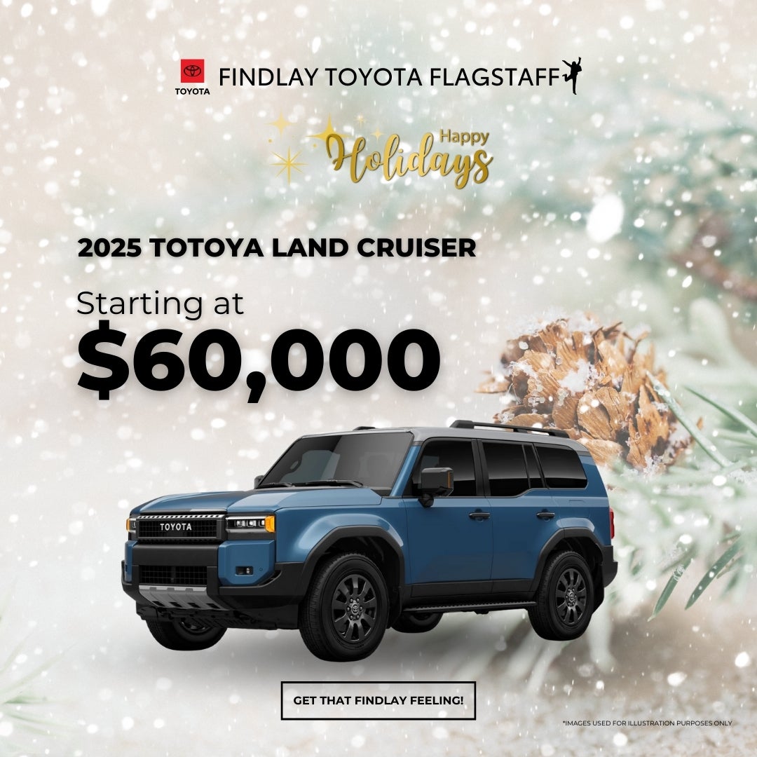 FlagstaffToyota's tweet image. 🌍 Own the legend at Findlay Toyota! Get the iconic 2025 Land Cruiser for just $60,000 with this incredible offer. Durability, luxury, and adventure await. 🚗💎 #ToyotaLandCruiser #LegendaryDrive #getthatfindlayfeeling Shop For Yours at 👉 p1.tt/3OJOFTA