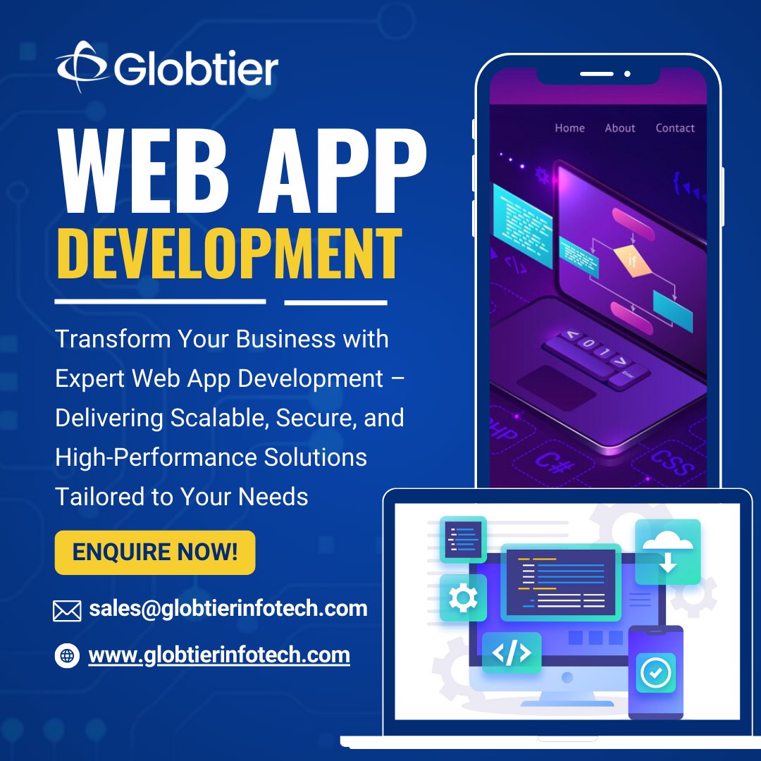 globtierinfotec's tweet image. Unlock the full potential of your business with scalable, secure, and high-performance web app solutions tailored to meet your unique needs
𝗖𝐨𝐧𝐭𝐚𝐜𝐭 𝐮𝐬 𝐭𝐨𝐝𝐚𝐲👇
🌐 𝗩𝗶𝘀𝗶𝘁 𝗨𝘀: globtierinfotech.com/web-app-develo…
#webappdevelopment #customapp #appdevelopment #company #startup