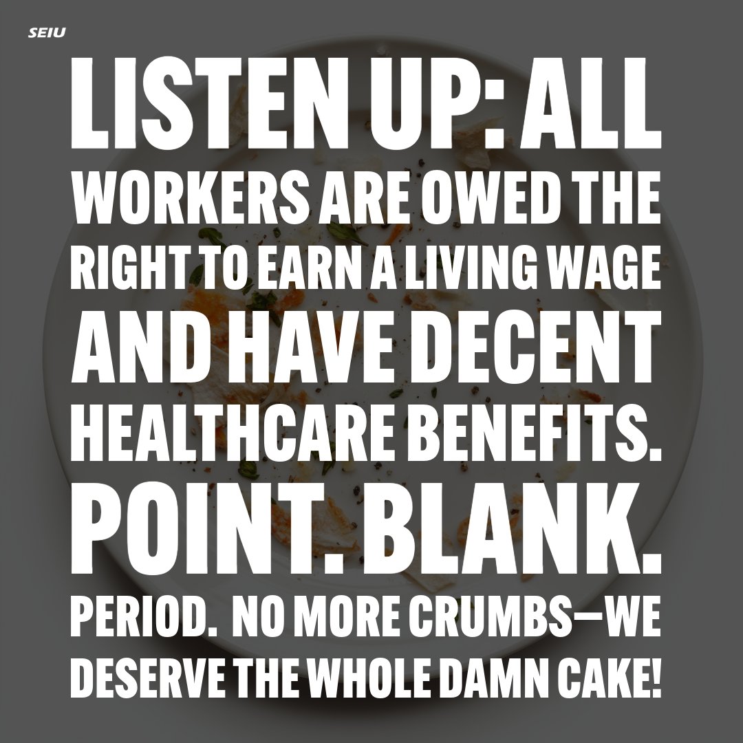 SEIU's tweet image. POINT. BLANK. PERIOD. #UnionsForAll