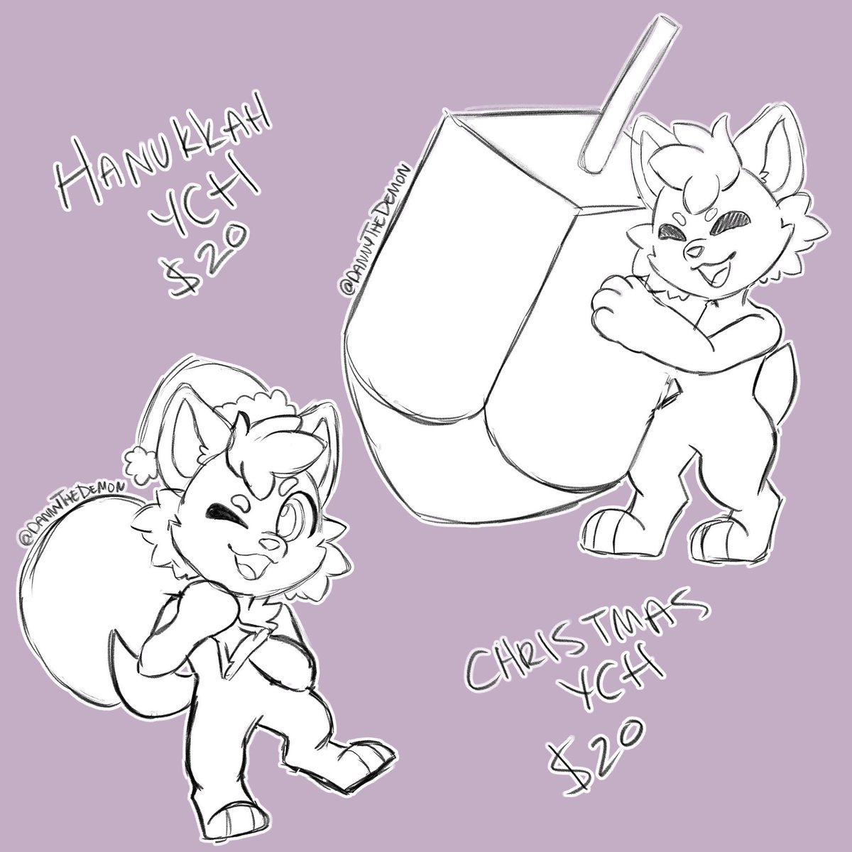 DannyTheDemon60's tweet photo. I'm doing a furry christmas YCH DM me here or on any platform in my pinned if youre intersted 

Telegram 📬—> https://t.co/1VBeggAzmg

#furry #fursona #furryYCH #YCH #Christmas #hanukkah #art #furryart https://t.co/BQIzVEIxD9