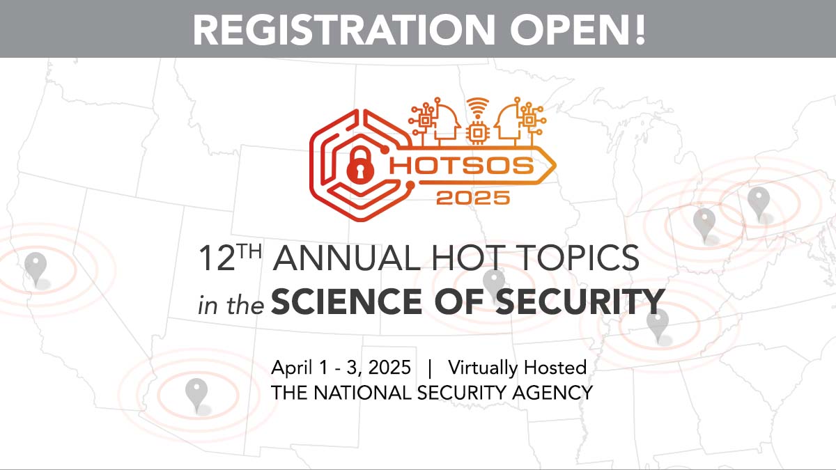 HotSoS 2025 Registration is open! Please head to the site to snag your spot early: sos-vo.org/group/hotsos

As well, Call for Submissions are still ongoing! Don't miss your chance to submit. Details linked on the home page.