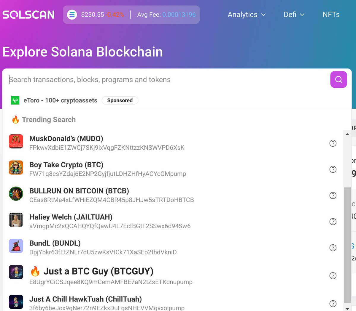 Btc_GuySol's tweet photo. $BTCGUY entered Solscan trending🔥 https://t.co/EfjeYsgzHC