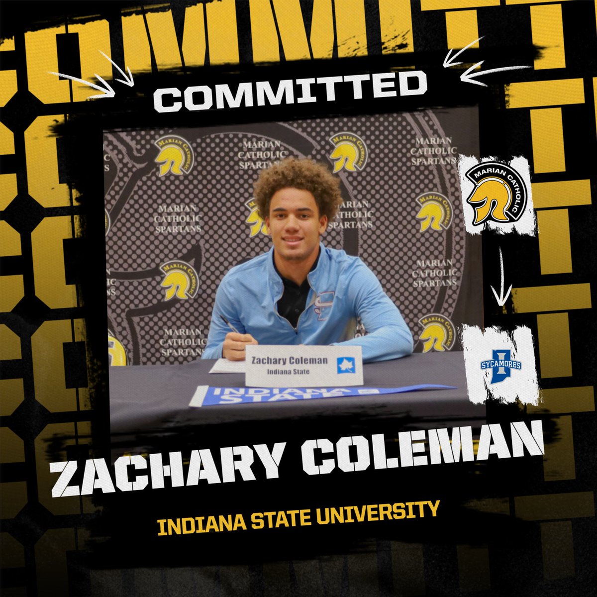 Congratulations to Zachary Coleman who signed his National Letter of Intent to further his football career in the 2025-26 school year. We are very proud of you!

#CelebrateMarian