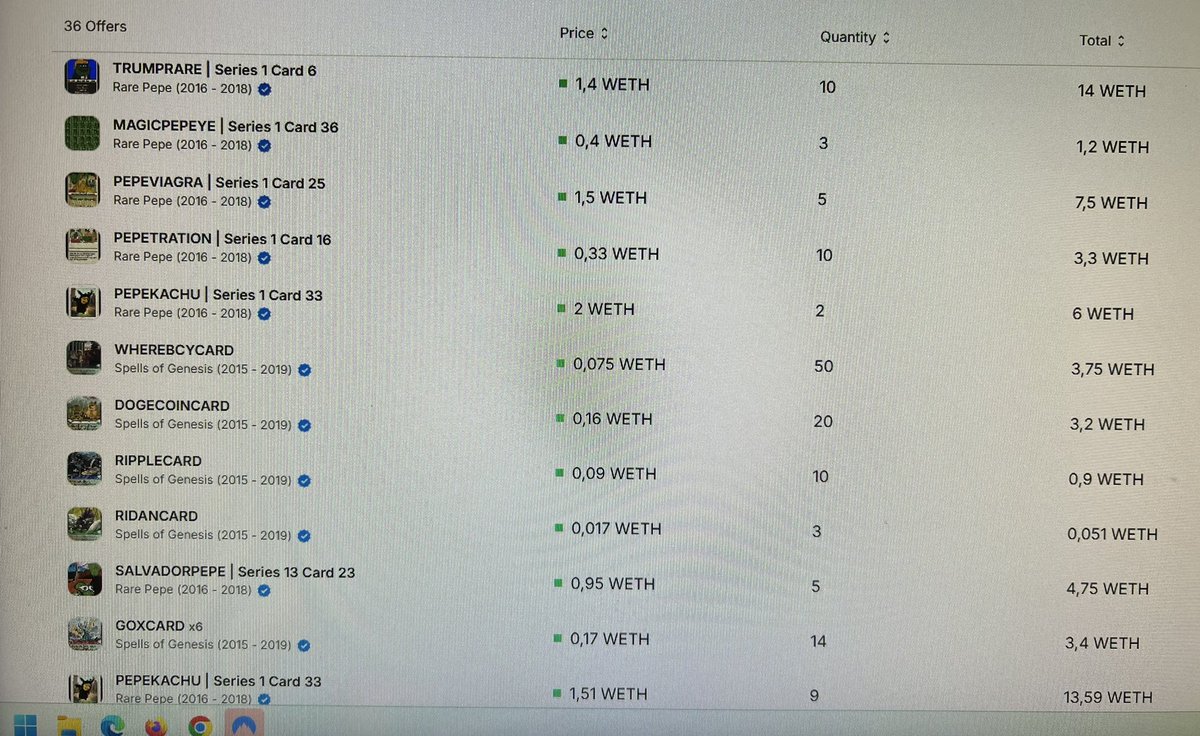 chipleader76's tweet photo. Found a wallet that buys massive historical NFTs. It’s linked with wallets which moved multi millions in eth 👀
He bought already two FDcards, one satoshicard and tons of other #spellsofgenesis #rarepepe #mooncats #cryptopunksv1 NFTs…
Maybe he knows something?
#hnfts #nfts ⬇️ https://t.co/mbKBTYnad5