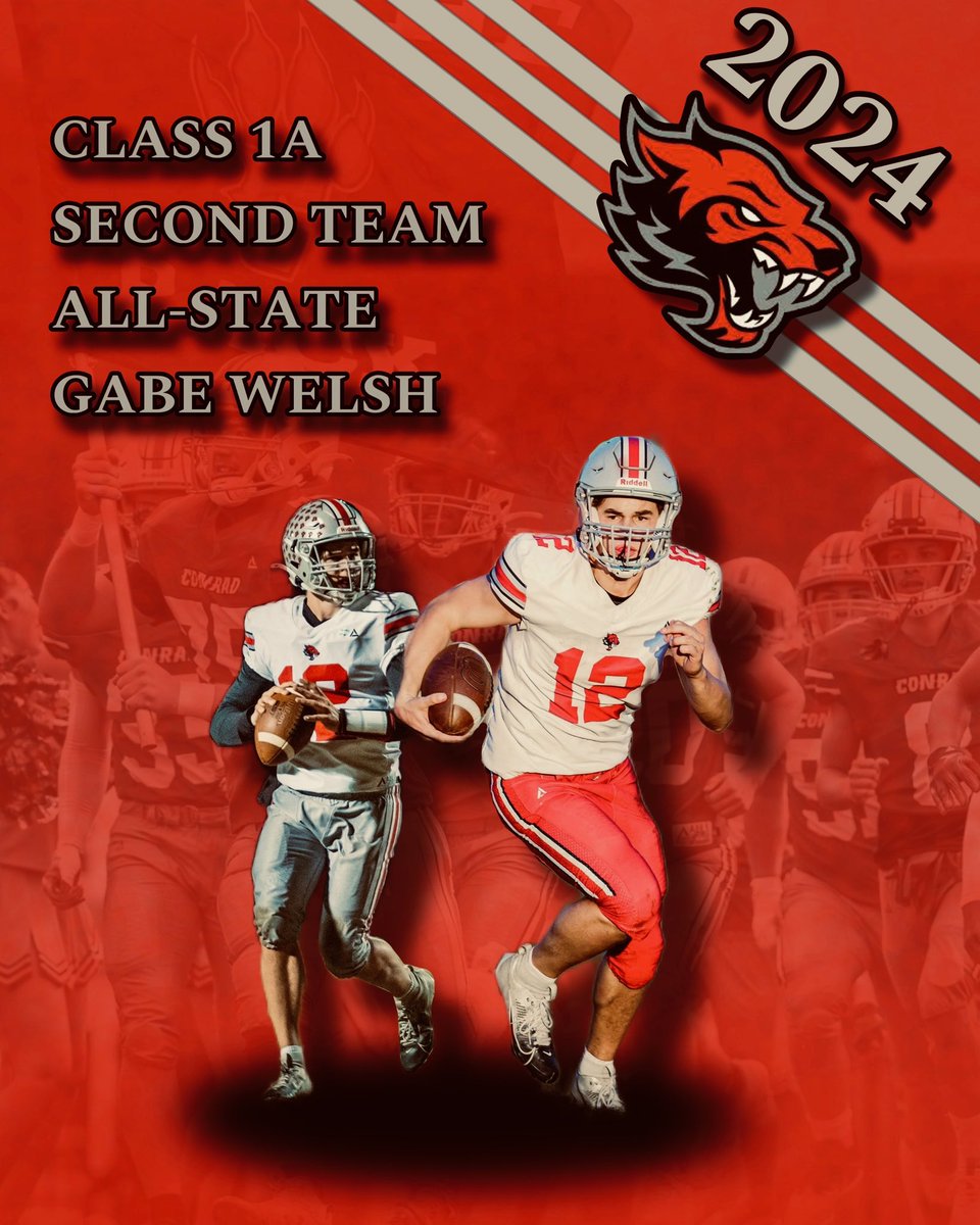 ChetWalters11's tweet photo. Congratulations @gabewelsh11 on an elite career @ConradSchoolFB!

41 Game Starter
Two Year Captain
7,000 Career Pass Yards
76 Total TD
Academic All-American
Multiple School Records Set

#famILY #Believe 🧱 🛒 https://t.co/JQlxzQ9Cj6