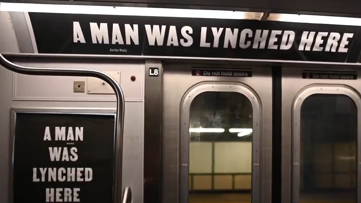 DailyMail's tweet photo. Disturbing Daniel Penny posters plastered across New York subway car as trial verdict looms https://t.co/8vsnyuvJ7Z https://t.co/JRwdIt8HWT