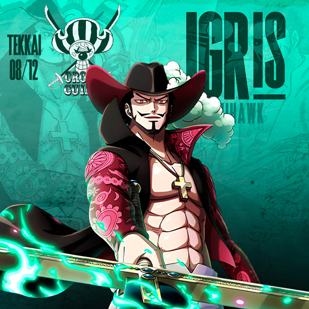 08/12
Caça à Marinha | Cross Guild (One Piece) | Tekkai
Mihawk - <a href="/Igrissxx/">Igris</a> 
Buggy - ????
Crocodile - ????