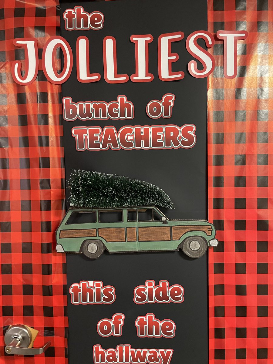 Door decorating contest at work … I think we nailed it! 🎄❤️