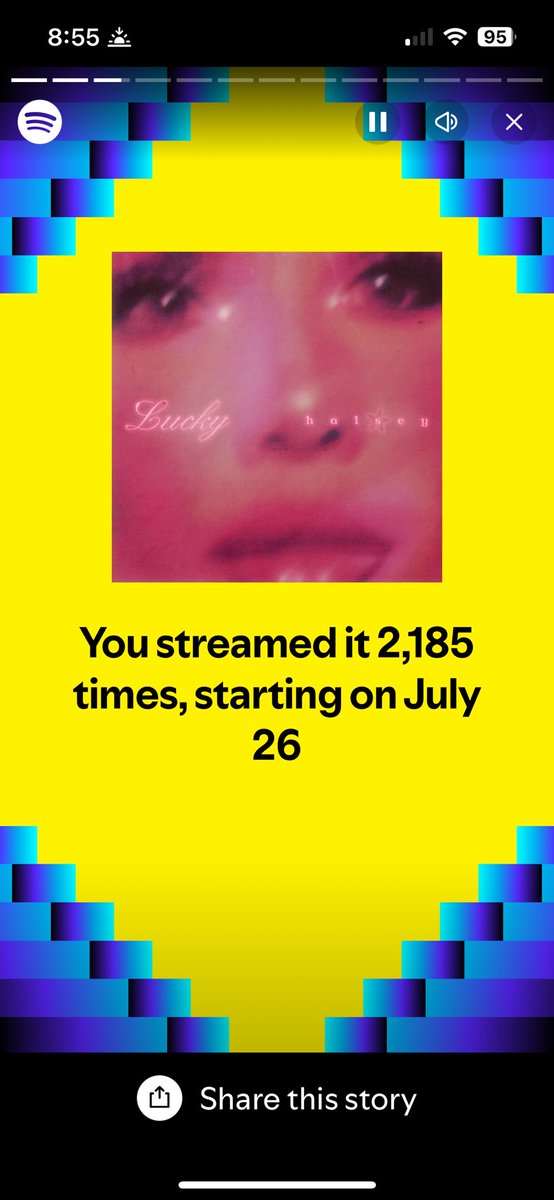 sagemclane's tweet photo. @cynthiaruth95 lucky came out the day after my breakup… i got a notif from airbuds that it played 713 times in a row. i will not accept judgement at this time… https://t.co/mrZto6j7TG