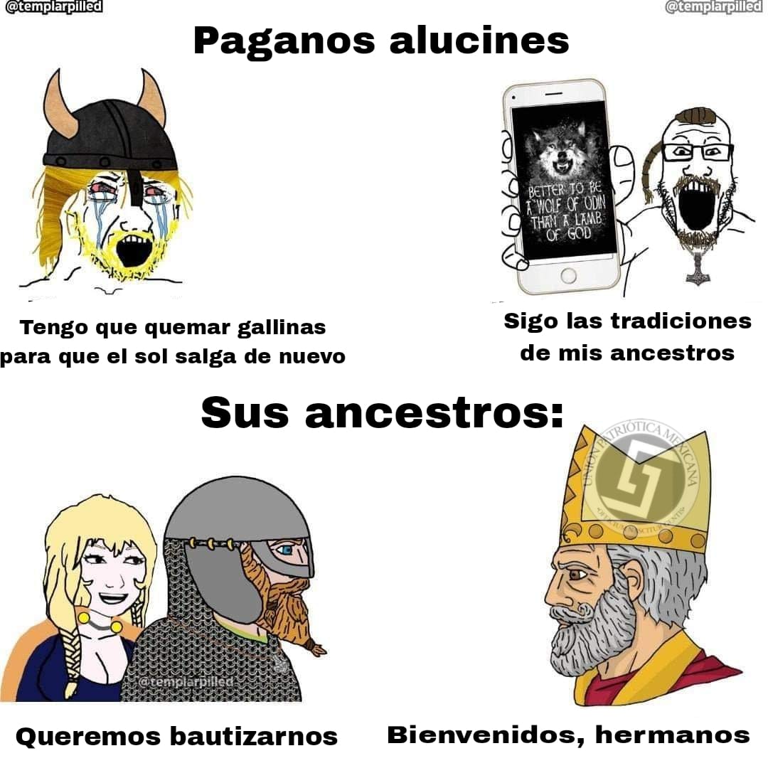 UPM_AGS's tweet image. Pagano alucin haz como tu ancestros acepta la tradicion y convierte.
Tus ancestros llevan mas de mil años siendo cristianos
#Paganos