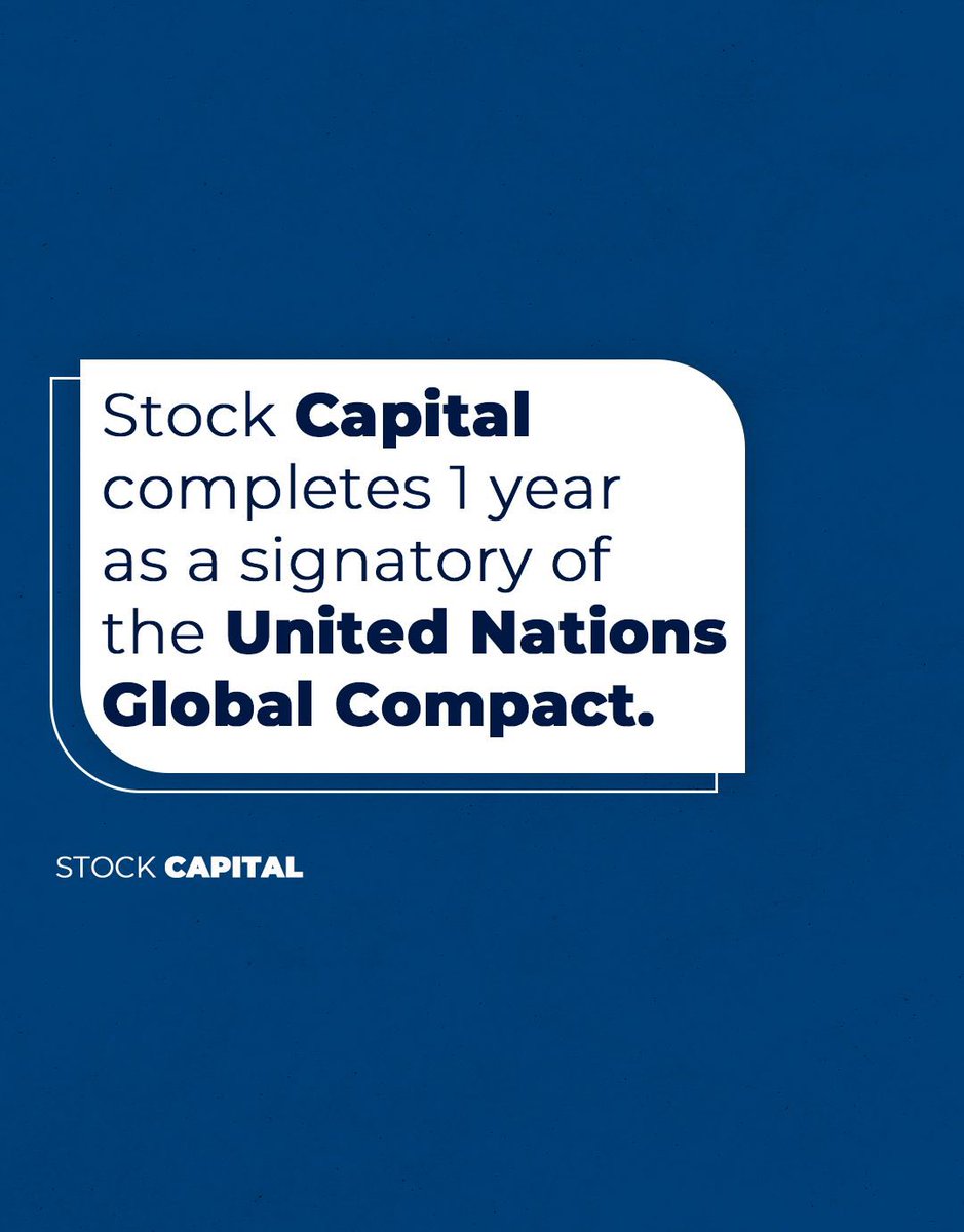 1 Year of Stock Capital in the UN Global Compact 🌱

We celebrate our first year as signatories of the United Nations Global Compact, the world's largest corporate sustainability initiative.

We are proud to be part of an exclusive group of 2,409 Brazilian companies and 26,373