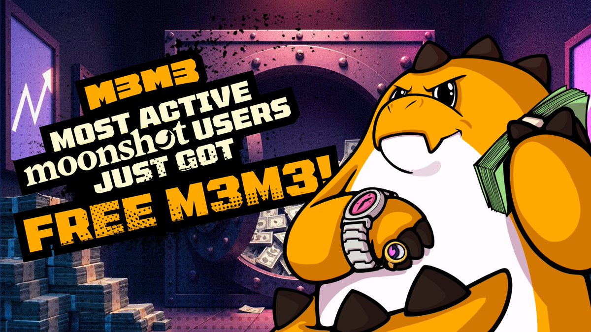 WEAREM3M3_'s tweet photo. Hey @moonshot users.. check your wallets! 🎁

The most active users just got some free $M3M3. 🔥

Who will be next? 👀 https://t.co/zHxjseekG5