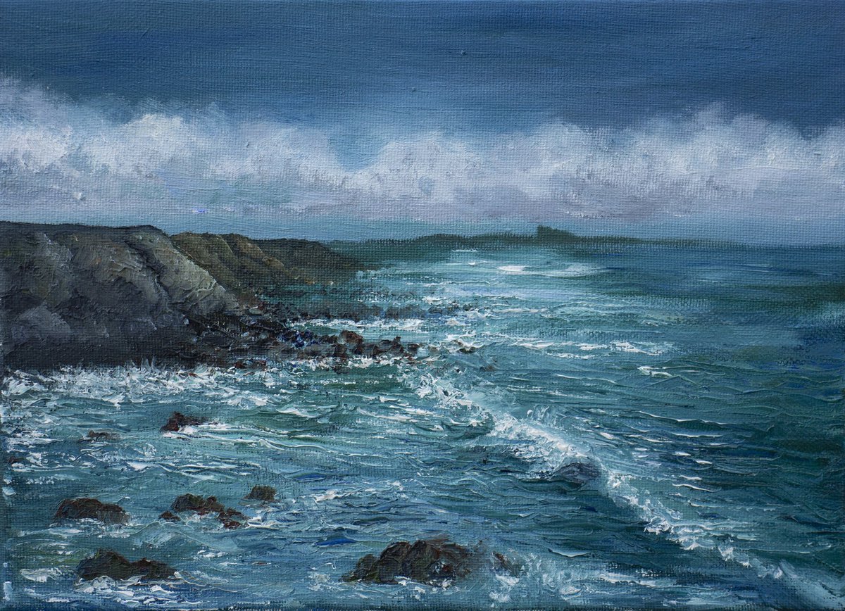 rob_invision's tweet photo. Seahouses Coastline. Oil on canvas, now SOLD. A big thanks to the new owner and to the Wallington Gallery, Corbridge, #Northumberland. #art #painting https://t.co/OkywtmzBdG