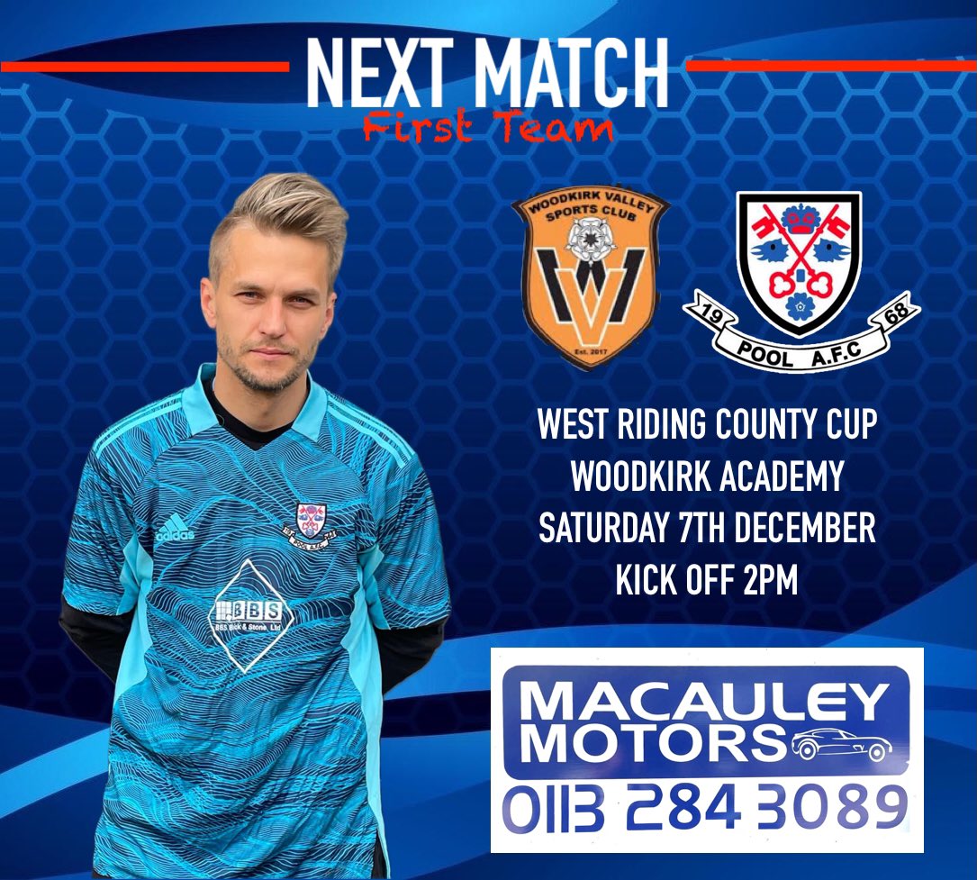 pool_afc's tweet photo. π¨ UPCOMING MATCHES π¨
This weekend the first team are back in County Cup action as they travel to face @WoodkirkValley
Meanwhile the seconds are in league action as they host @RobinHoodAthFC down at the Lane.
#APAW #UpThePool https://t.co/Z6hzevhQ42