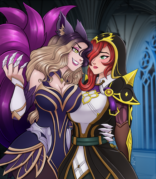 LadyFortune5's tweet photo. Based on a fic by my wife 😍 :
https://t.co/INRBtth1KG
#Ahri #MissFortune #Coven #BrokenCovenant #Sahri #ArtofLegends #ArtofLegend #LeagueOfLegendsArt https://t.co/nj4dgOp0oh