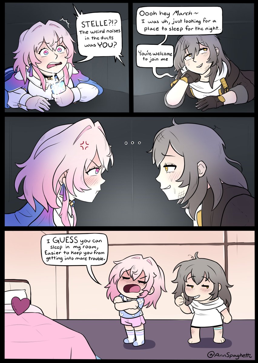 AnnSpaghetti's tweet photo. Got inspired by dumb lil moment in the new room building quest hehe😎

#stellemarch #starch #HonkaiStarRail https://t.co/2Q780MklXK