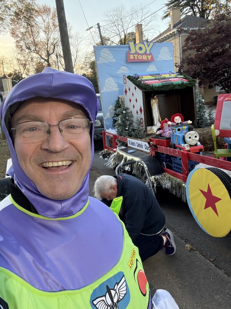 FrMattox's tweet photo. This is the first entry of our parish in the local annual Christmas Parade. The theme is Toys, but we made our toys about Jesus! https://t.co/8gUpX0Liwb