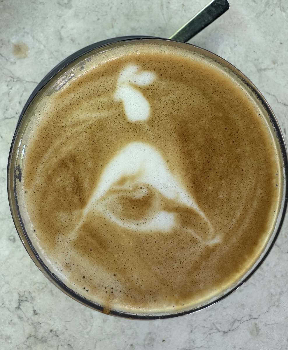 Last day at work before the break and my barista just made my day 🌋😍
Thank you!! <a href="/UQ_News/">UQ News</a>