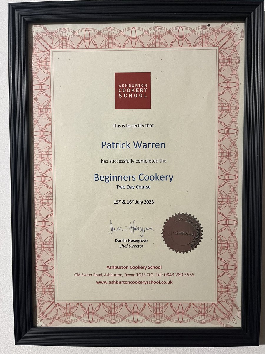 Good news folks. I am now a Culinary Professional! Thank you <a href="/gmcuk/">GMC</a>