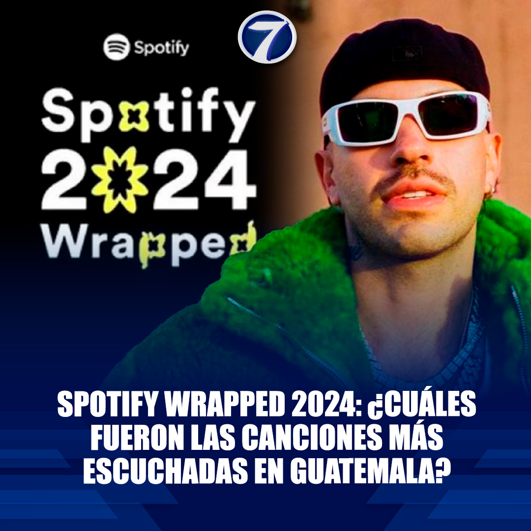 Noti7Guatemala's tweet image. 😱 #Spotify Wrapped 2024: ¿Cuáles fueron las #canciones más escuchadas en Guatemala? ➡ chapintv.com/noticia/spotif…