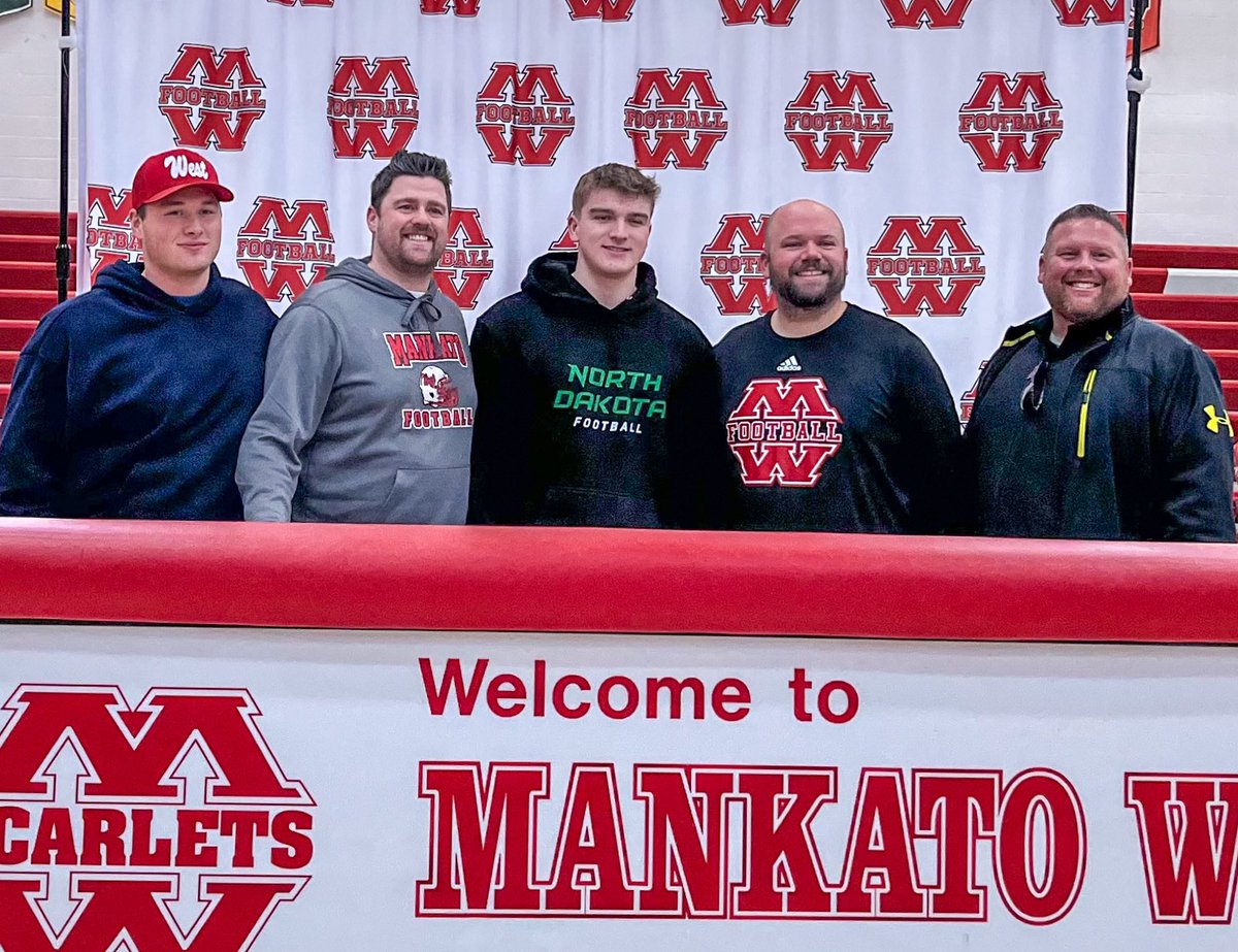 Congrats to <a href="/frank_mcaninch/">Frank McAninch</a> for signing to <a href="/UNDfootball/">North Dakota Football</a> …You’ve earned this opportunity and we’re all excited to watch you compete at the next level! #ScarletFootball