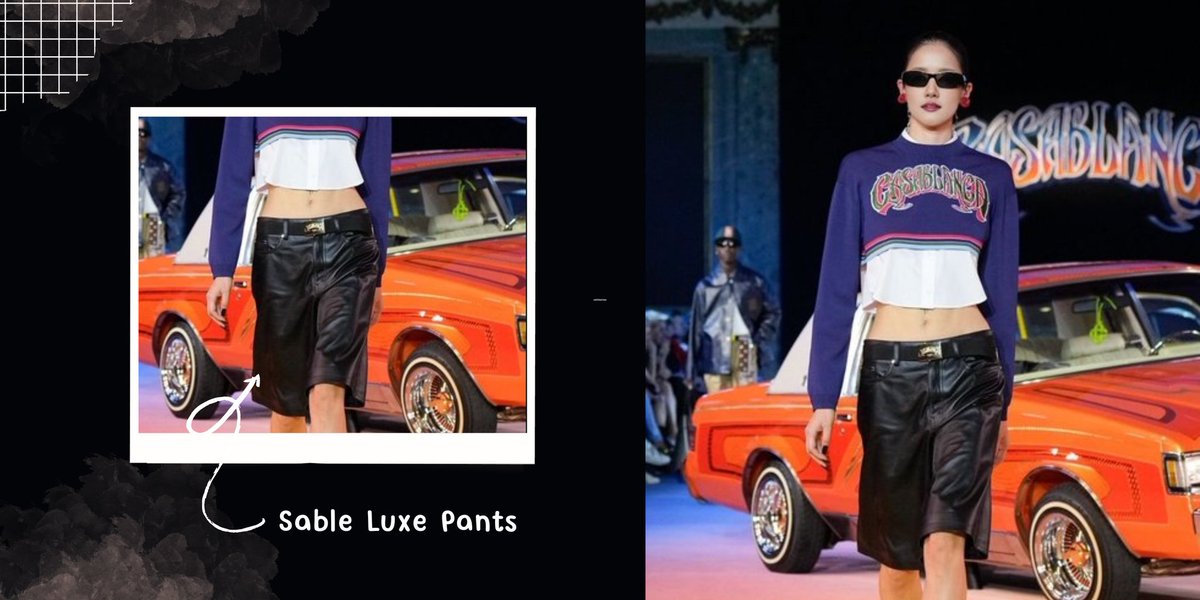 ㅤ
Kedua tangannya melambai seirama dengan langkahkakinya yang melenggang sesuai dengan ketukan. 𝘚𝘢𝘣𝘭𝘦 𝘓𝘶𝘹𝘦 𝘗𝘢𝘯𝘵𝘴 yang membalut kaki jenjangnya tak kalah menarik perhatian. 
ㅤㅤ