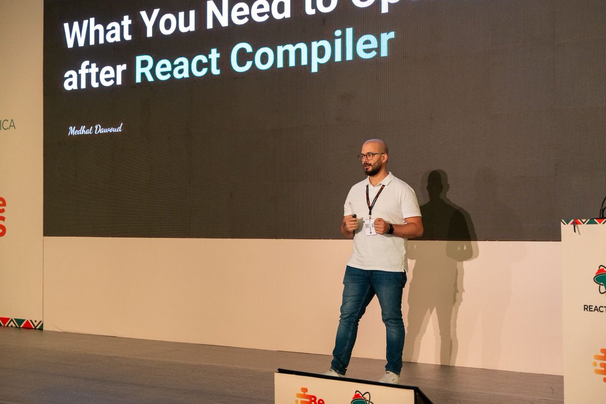 Med7atDawoud's tweet image. I spoke about #ReactCompiler, what it does and what you need to optimize next, explaining how react rerenders components and more, will share recording once ready