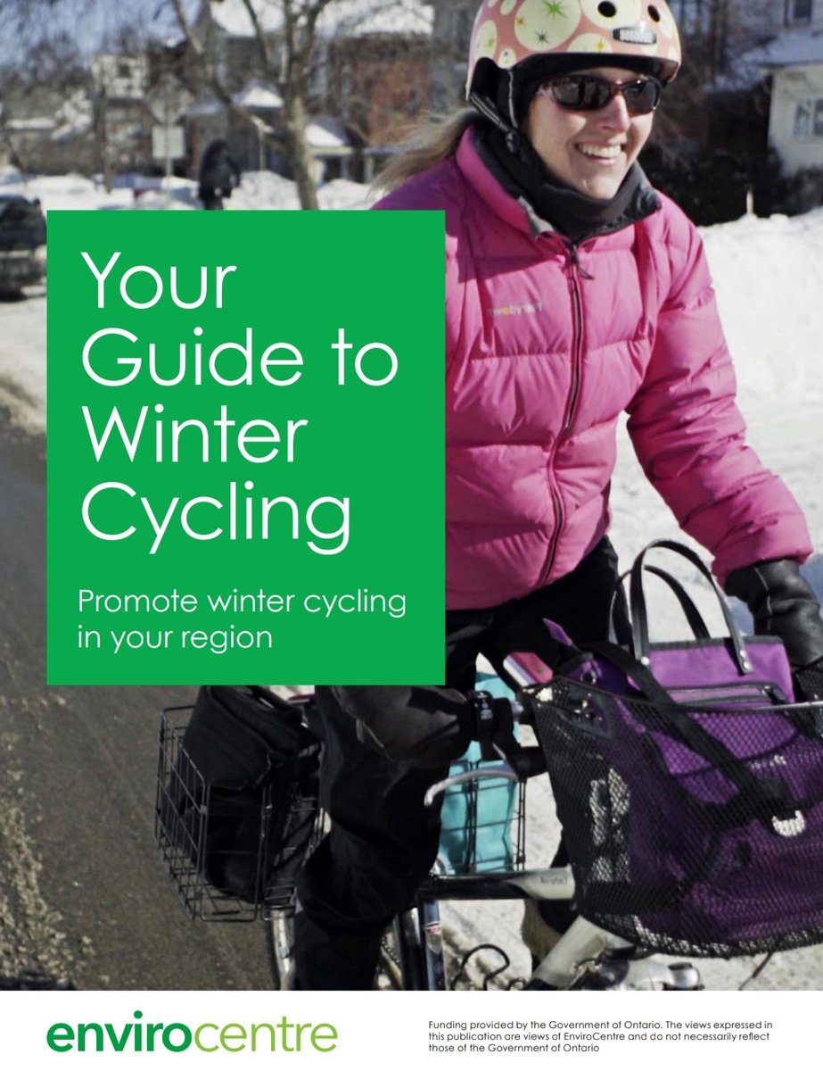 SAFE WINTER CYCLING: Look after yourself and your bike! Practical online guide re: gear, visibility, skills, route planning, winter bike maintenance 🔗: envirocentre.ca/winter-cycling/ (a 15p PDF 📄 also downloadable from webpage). #CyclingSafety ⚠️ #WinterCycling ❄ #bikeMississauga 🚲