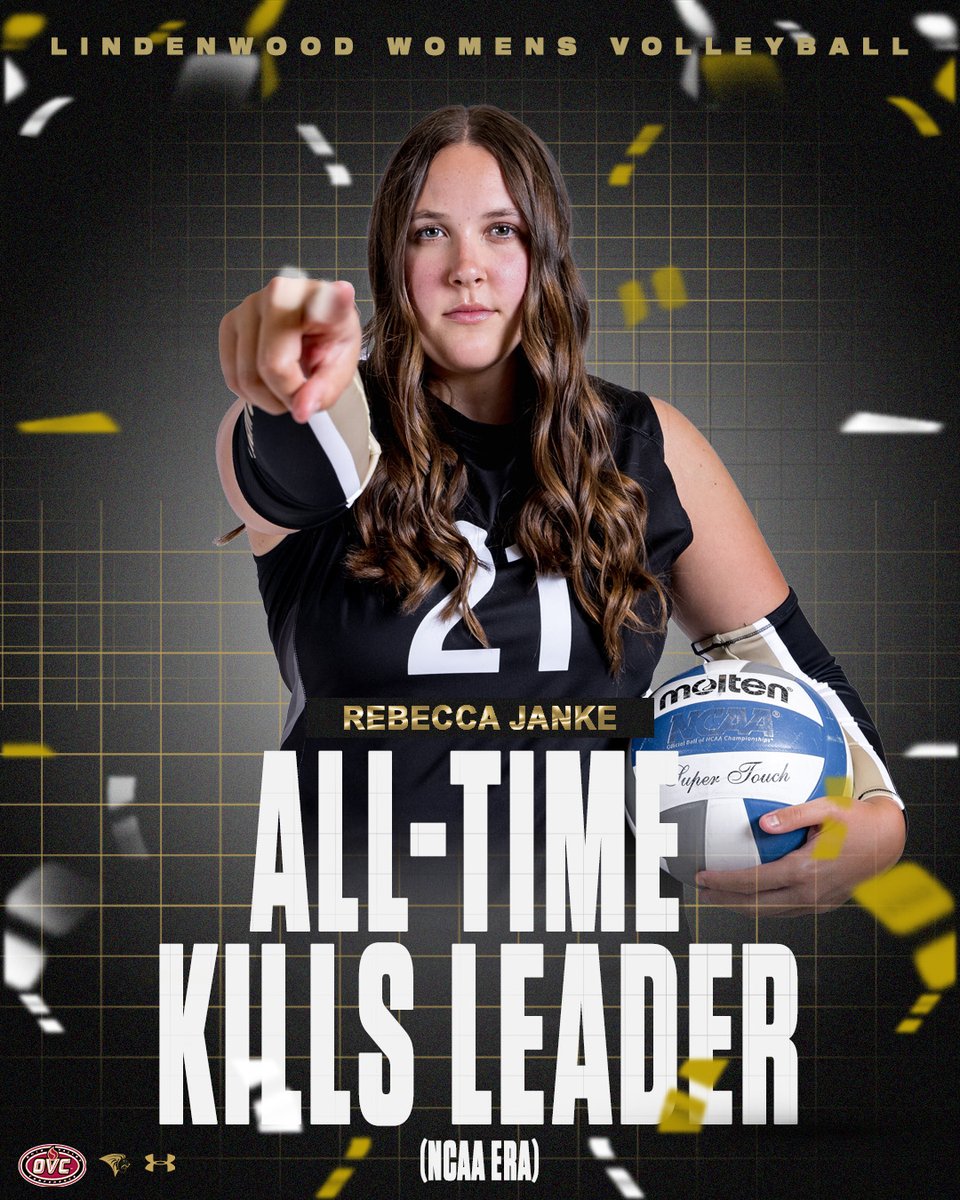 LindenwoodWVB's tweet image. 𝐉𝐀𝐍𝐊𝐄 𝐒𝐓𝐀𝐍𝐃𝐒 𝐀𝐋𝐎𝐍𝐄🥇

Rebecca Janke gets her 1,091st kill in her Lindenwood career as she now has the All-Time LU Kills Record in the NCAA era‼️

Congratulations Rebecca 👏

#NewLevel | #OVCit