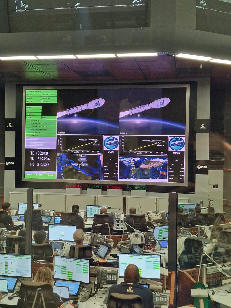 Valente_Teodoro's tweet photo. VEGA-C is back! A milestone for Italy and Europe. This launch is a step towards the rebuilding of independent European space operations. Vega Planes in orbit the Sentinel-1C satellite of the Copernicus Earth Observation program. We congratulate everyone involved in the project https://t.co/pVWDLG9RdE