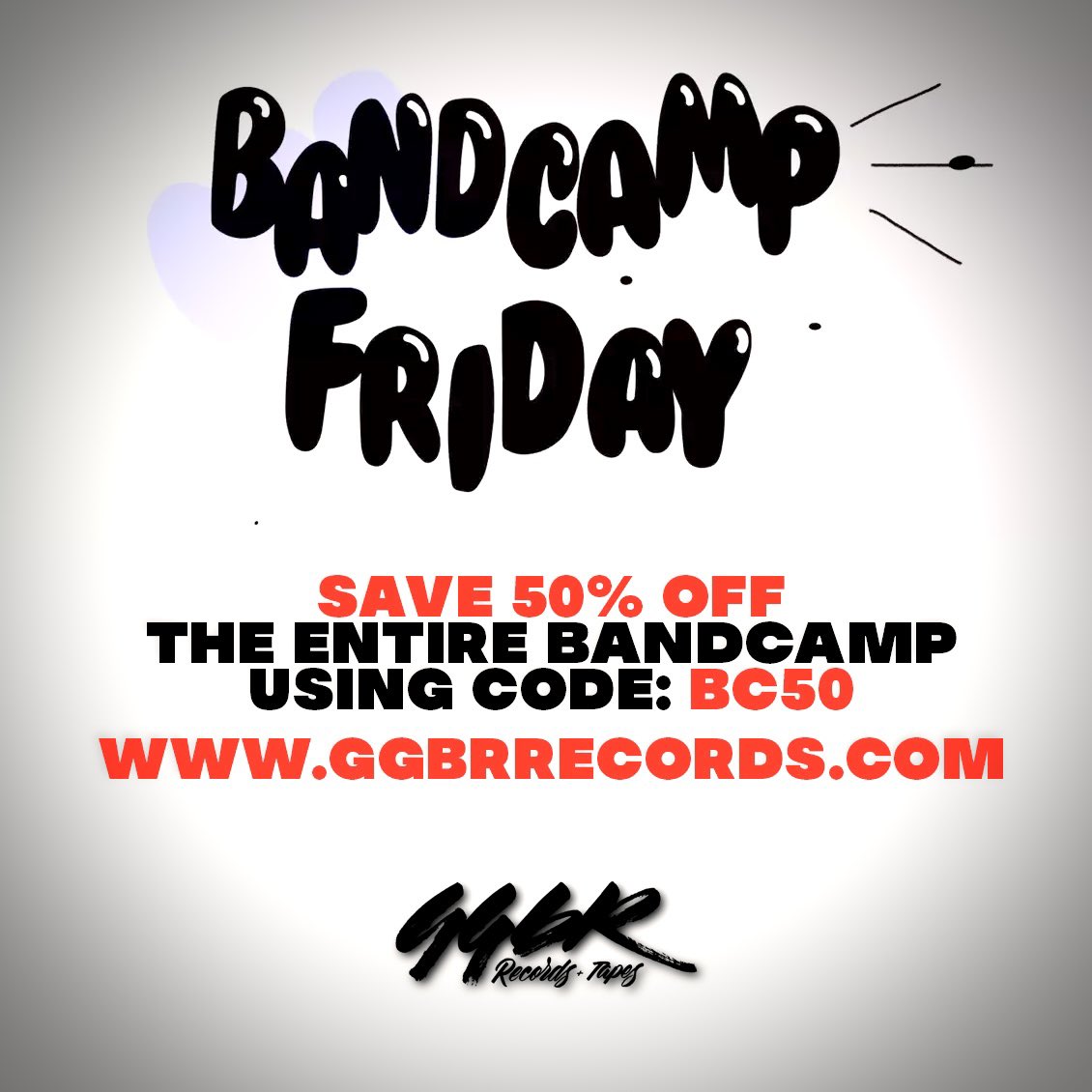After the success of the Black Friday sale, we running it back one more time for #bandcampfriday. Save 50% off the entire bandcamp using code BC50 for 24 hours only! Don’t sleep! Make sure your trees got fire under it! ggbrrecords.bandcamp.com