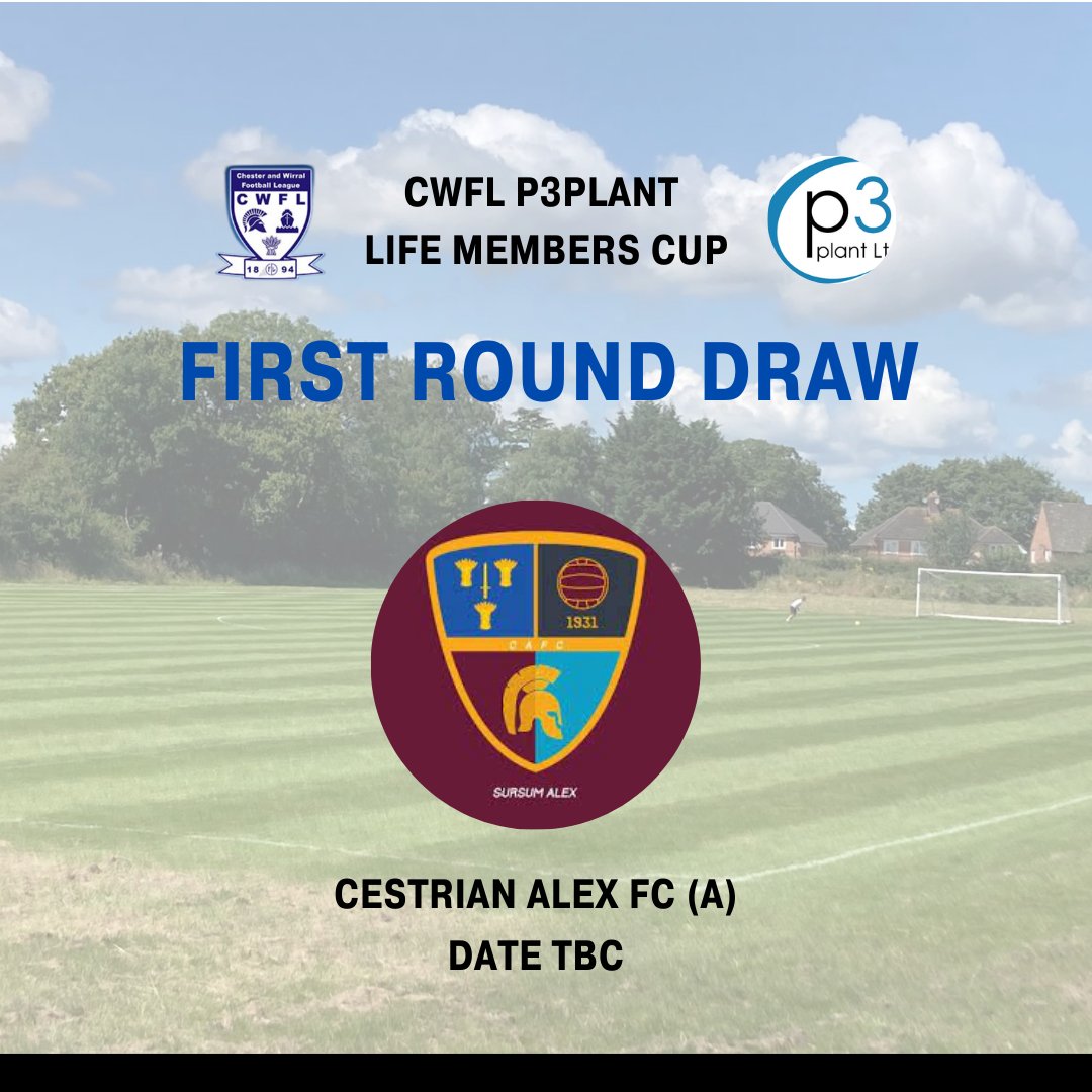 FC Farndon (@fc_farndon) on Twitter photo ππππ π ππ πππ₯π¦ ππ¨π£ ππ₯ππͺ
We have been drawn away to <a href="/qferrysports/">Queensferry Sports</a> Premier Division side, <a href="/CestrianAlexFC/">Cestrian Alexandra</a> in the 1st Round of the CWFL <a href="/P3Plant/">P3 Plant Ltd</a> Life Members Cup.
A date will be confirmed as soon as possible!
#Upthefarndon ππππ π ππ πππ₯π¦ ππ¨π£ ππ₯ππͺ
We have been drawn away to <a href="/qferrysports/">Queensferry Sports</a> Premier Division side, <a href="/CestrianAlexFC/">Cestrian Alexandra</a> in the 1st Round of the CWFL <a href="/P3Plant/">P3 Plant Ltd</a> Life Members Cup.
A date will be confirmed as soon as possible!
#Upthefarndon