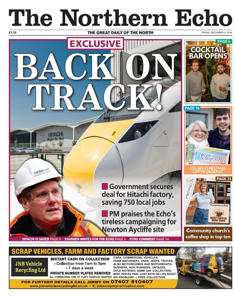 🚨 Hitachi train factory saved 🚨

After two years of campaigning, we’ve secured the world class Hitachi train plant in Aycliffe.

The Tories abandoned the factory and its workers.

Keir Starmer promised to secure its future. 

He’s delivered. 

thenorthernecho.co.uk/news/24772930.…
