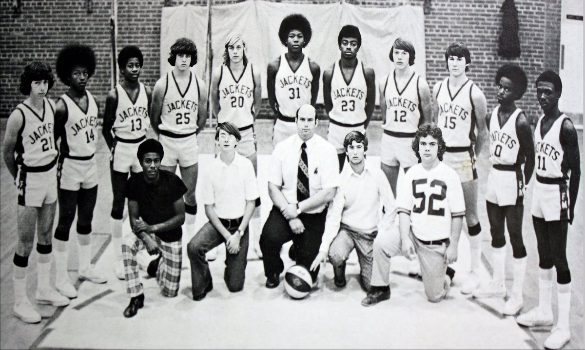 FortMillJackets's tweet photo. Friday night, an event 50 years in the making! Join us for our recognition of our 1974 State Championship team! 

Tickets: https://t.co/8NtdgQnVOh

Game starts at 5:30pm. Recognition at halftime. 

@FMHSBball1 
@FMBroadcasting 
@FMYellowJackets 
@fmyellowjacket 
@LadyJacketsGBB https://t.co/hPIJUjmY3L