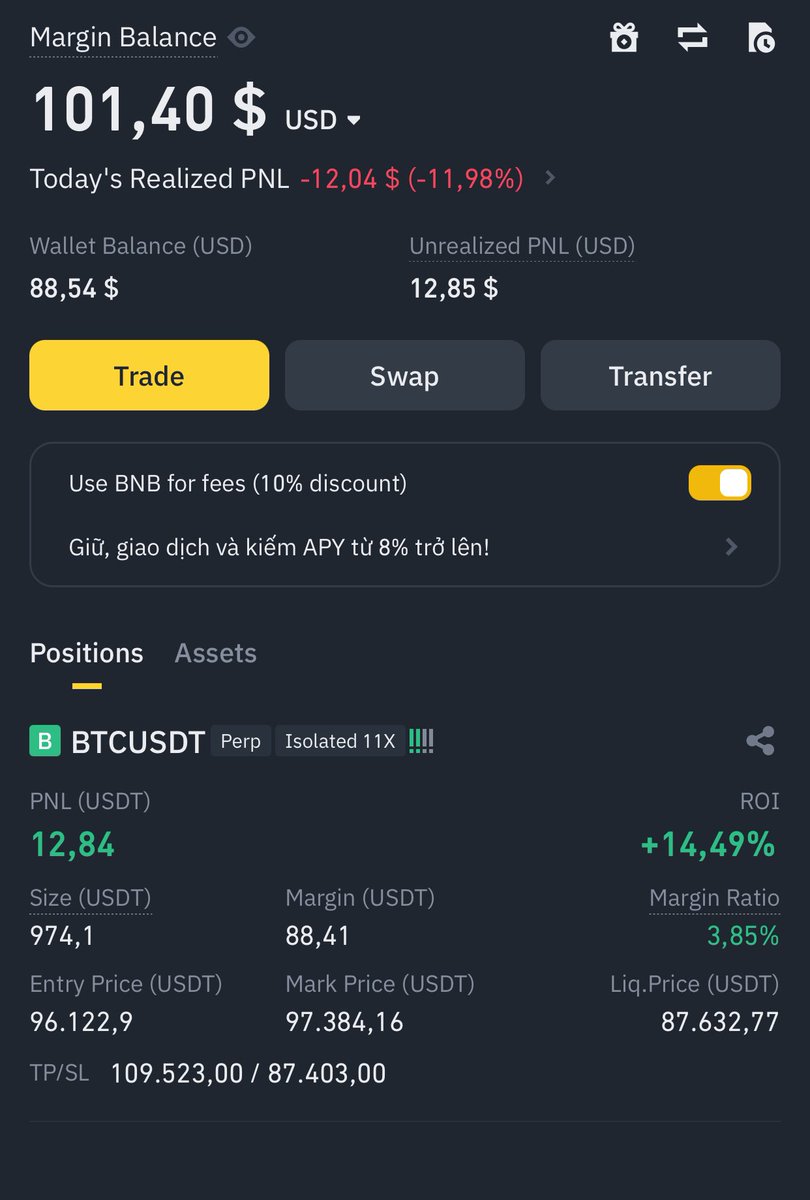 BitcoinTrump47's tweet photo. βGolden opportunity or a trap? π Is it the right time to test the market with a small trade? π‘ Share your thoughts below!β
#Crypto #BTC #Altcoin #TestTrade #SmartInvesting #MarketAnalysis #future #BNB https://t.co/CPttGBhL1W