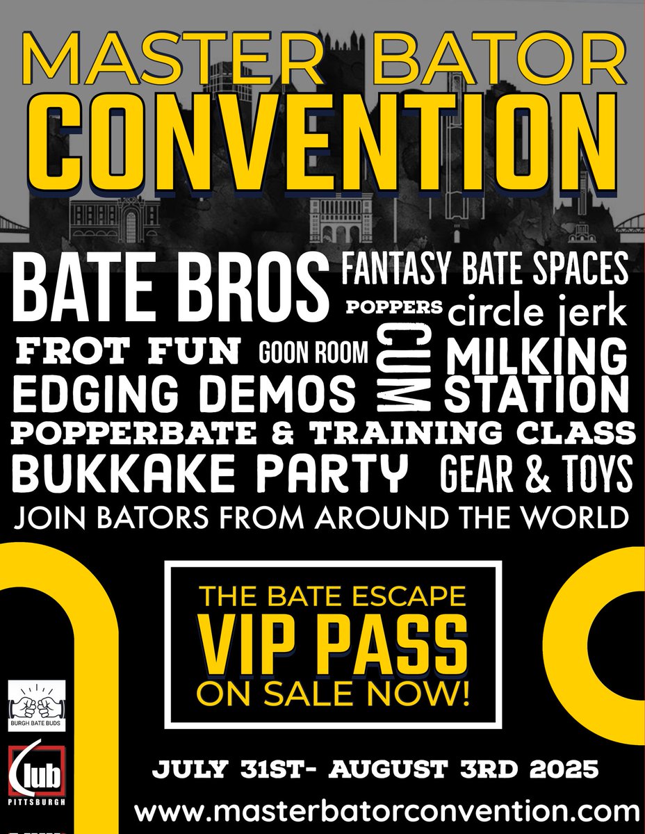The world's largest circle jerk, bukkake and more! Come find out what it's all about 😜 #bate #goon #batorcon #mbc25 masterbatorconvention.com