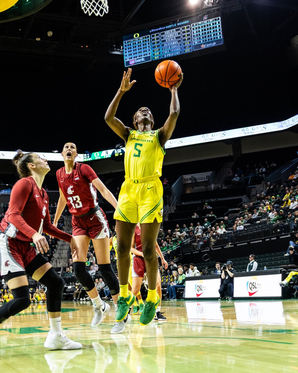 Oregon Women’s Basketball (@oregonwbb) on Twitter photo Amina catching 🔥 
18.0 PPG, 78 FG%, 6.0 RPG over the last two games after a career-high 22 pts last night #GoDucks Amina catching 🔥 
18.0 PPG, 78 FG%, 6.0 RPG over the last two games after a career-high 22 pts last night #GoDucks