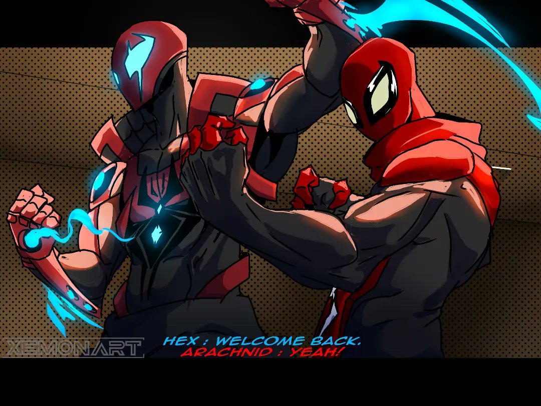 AkeilX's tweet photo. Just the 2 crimson bois #spidersona #art https://t.co/QAopOpiO2C