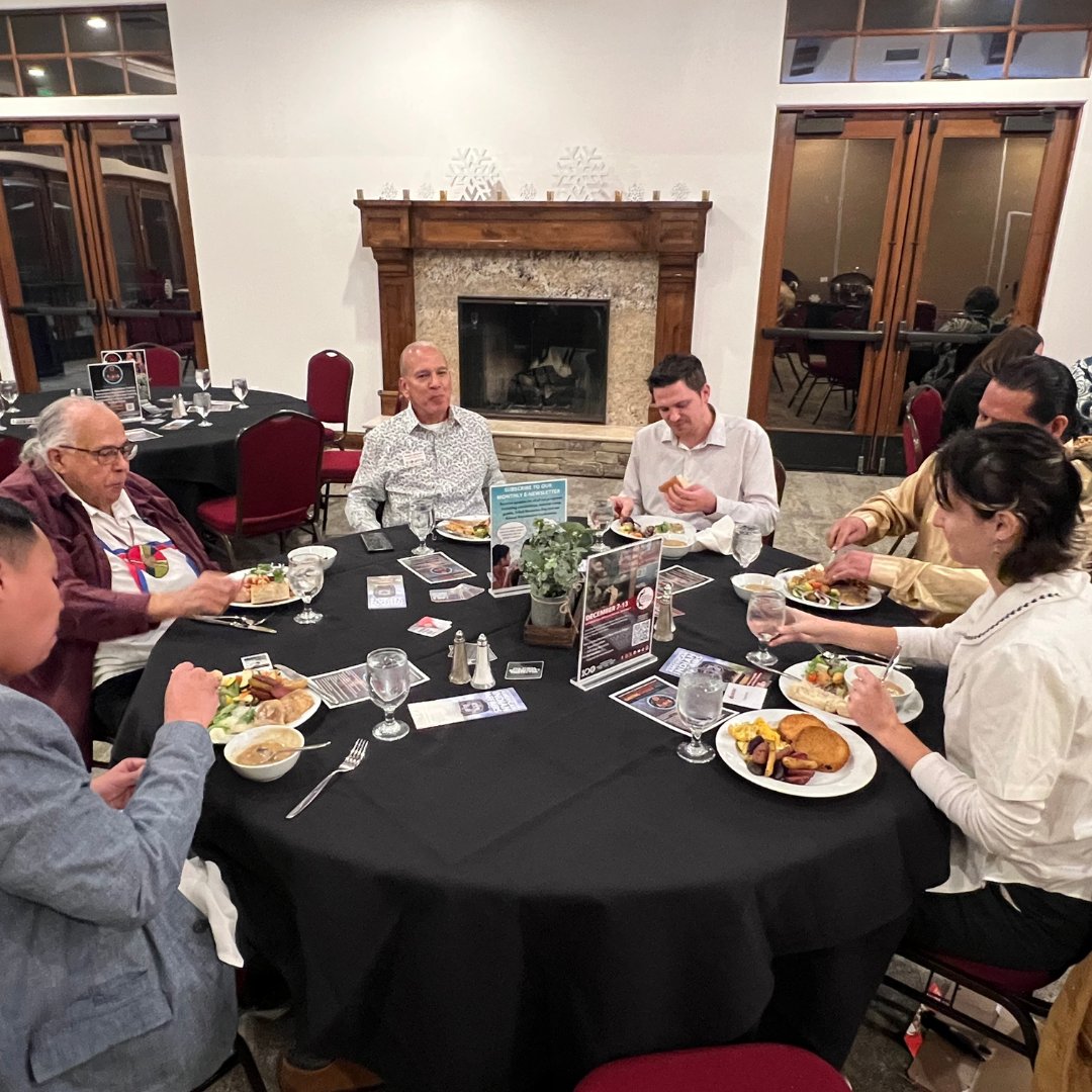 IndianAffairs's tweet image. 🎉 THANK YOU for an unforgettable evening! Last night, we came together to celebrate our shared successes &amp;amp; enjoy a LIVE edition of Red Hoop Talk with comedian JR Redwater. Watch the recording on our YouTube, Facebook &amp;amp; LinkedIn pages. #RedHoopTalk #NativeComedy #EverythingBack