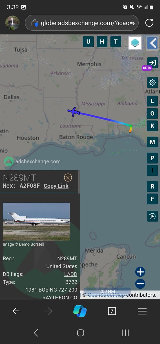 norb420's tweet photo. #A2F08F as #N289MT/#VOODOO1 headed back to California after a few days of testing at Eglin AFB. https://t.co/XLT126zEby