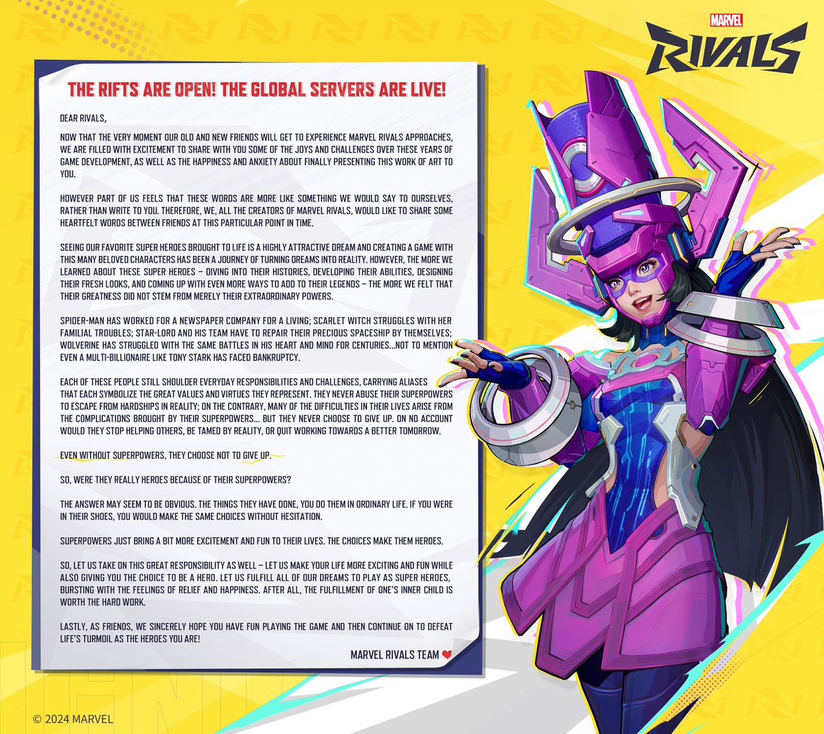 Creating a game filled with beloved characters has been a journey of turning dreams into reality. We've learned that true heroism isn't about superpowers; as even without them, heroes choose not to give up.

Because that's what heroes do.

Now it’s time for me to take on the