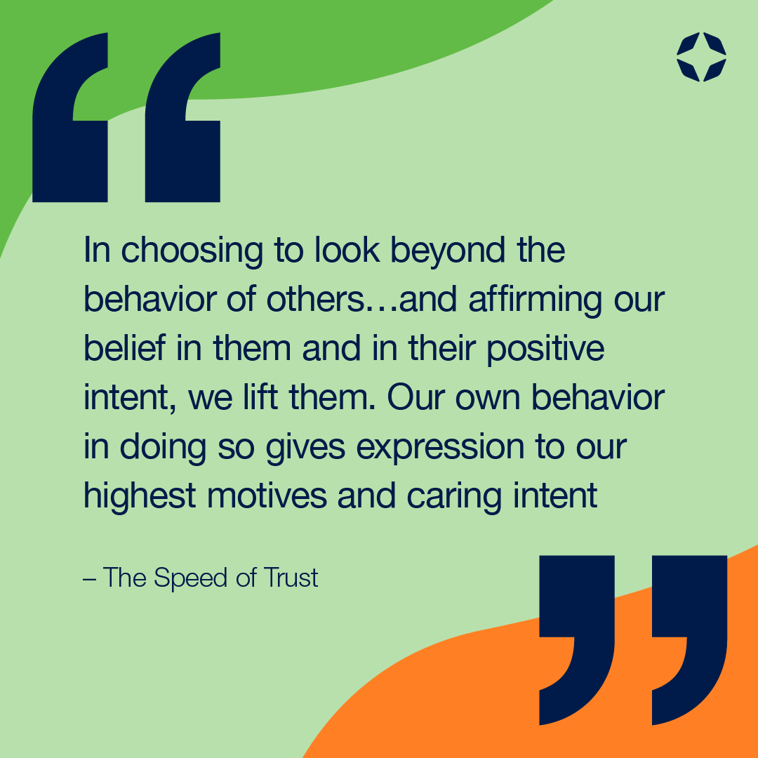 Unfortunately, poor behavior can often be bad execution of good intent. Have you ever experienced a situation where your behavior did not accurately match your motives?

#LeaderInMe #LIM #Lead #Behavior #Trust #SpeedOfTrust
