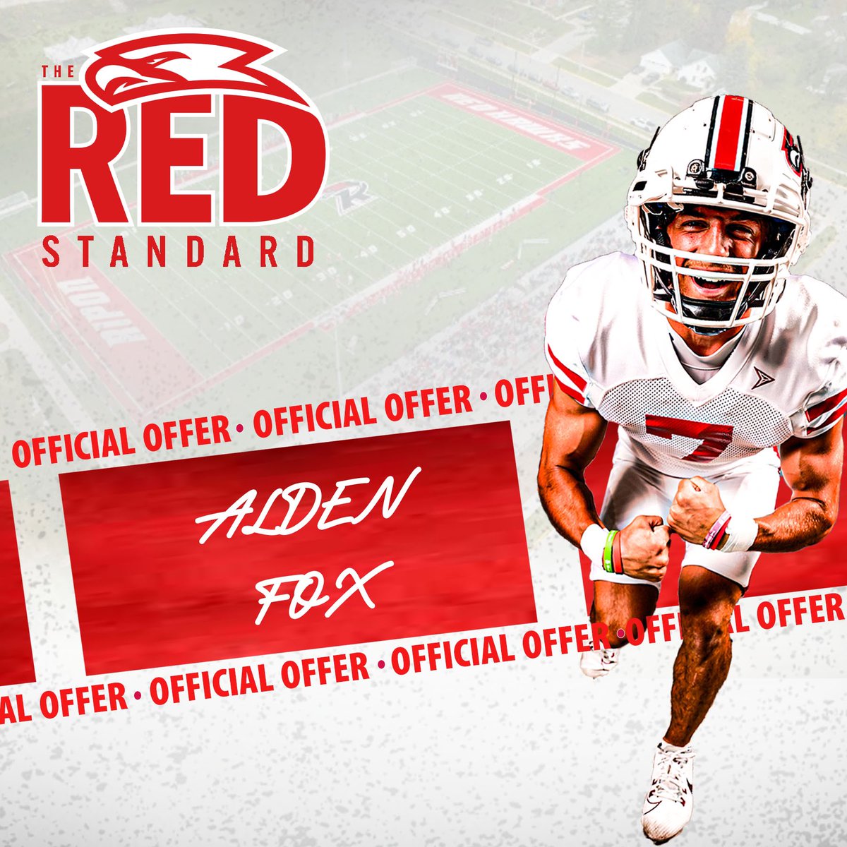 After a great conversation with <a href="/coach_hepp/">Coach Hepp</a> I am blessed to have received an offer from <a href="/RiponRedHawkFB/">Red Hawk Football</a> 
<a href="/Coach_J_Allen/">Jake Allen</a> <a href="/sahuarita_fb/">SHS football</a>
