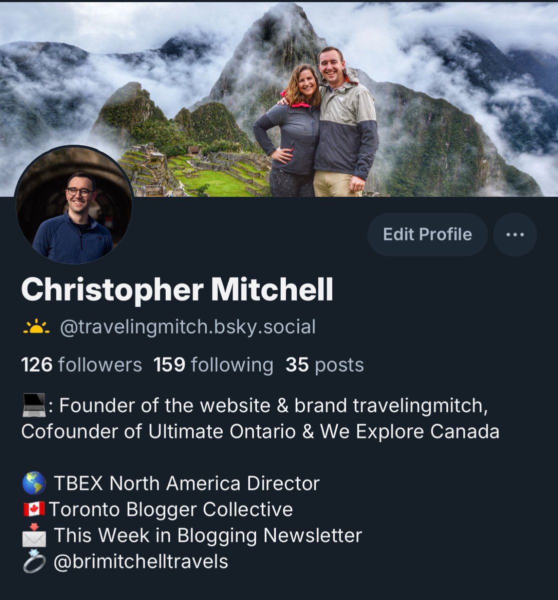 Slowly growing over on #Bluesky!

That’s really my place now instead of Twitter (which I still won’t call X), so find me there. 

#connect #blueskyapp 

bsky.app/profile/travel…