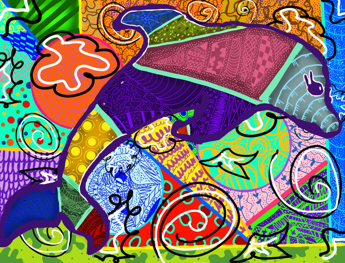 CAdamsLPMS's tweet image. Loving these @silberzweig inspired animal projects by 6G Tech students!  Layer on layer on layer of color and patterns.  💗 #iPadArt #DigitalArt #StudentArt #EveryoneCanCreate #SVVSDart
