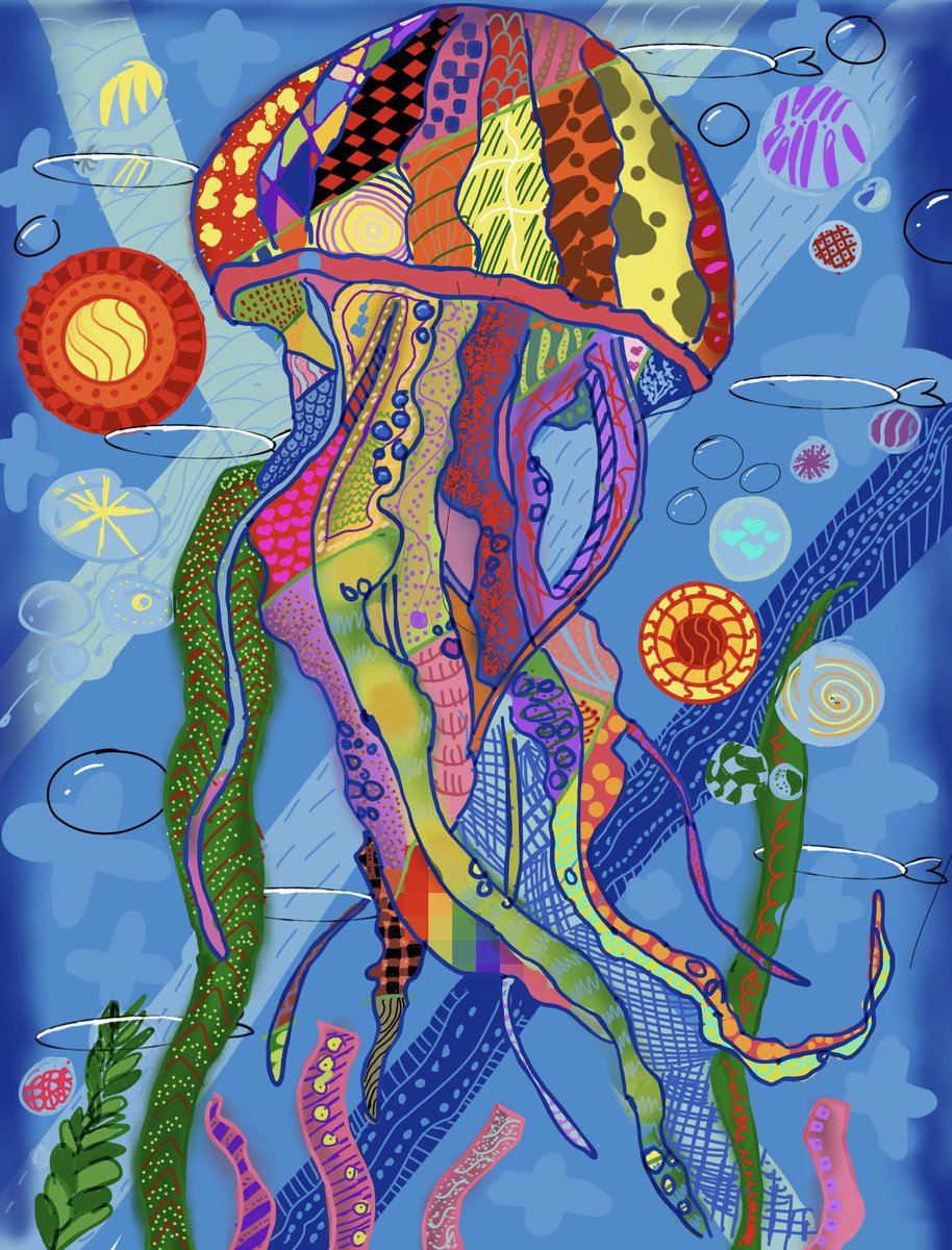 CAdamsLPMS's tweet image. Loving these @silberzweig inspired animal projects by 6G Tech students!  Layer on layer on layer of color and patterns.  💗 #iPadArt #DigitalArt #StudentArt #EveryoneCanCreate #SVVSDart